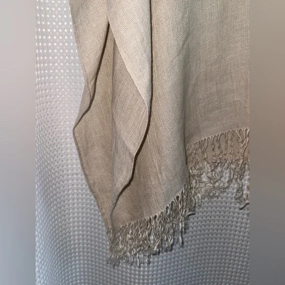 MICHAEL KORS 100% linen beige poncho size Large/XL - Picture 9 of 14